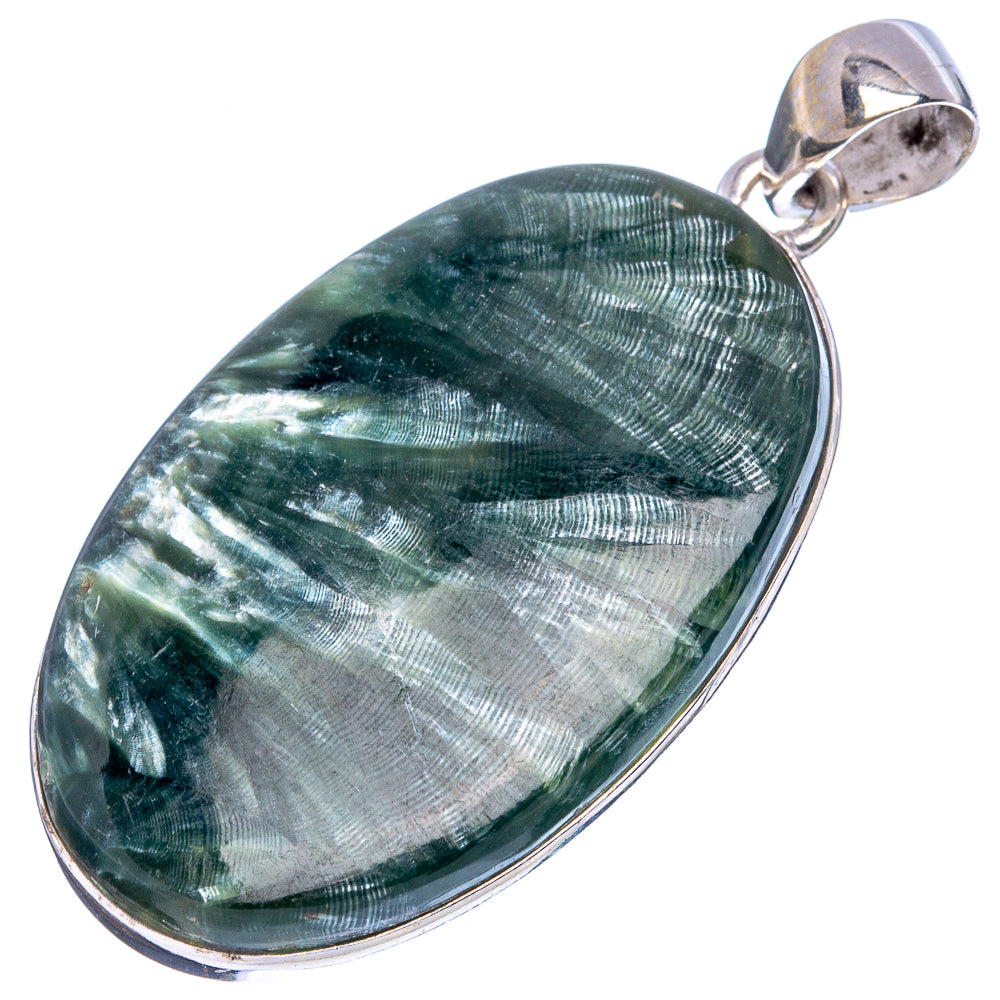 Seraphinite Pendant 1 3/4" (925 Sterling Silver) P43321
