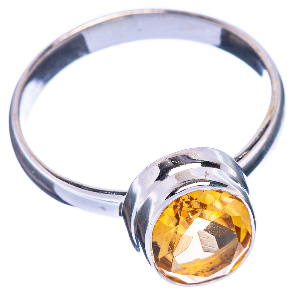 Faceted Citrine Ring Size 8.5 (925 Sterling Silver) R1041