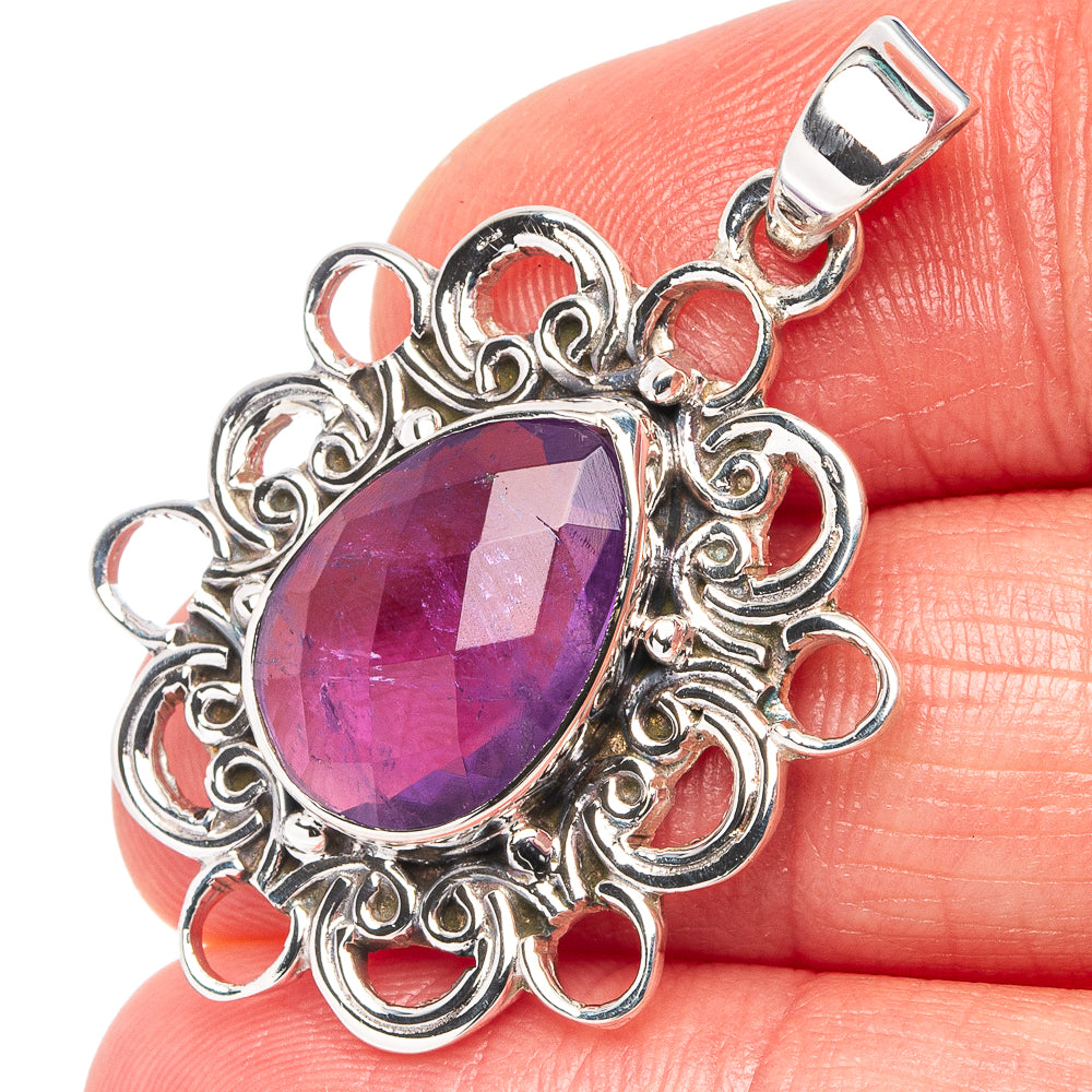 Premium Amethyst Pendant 1 3/8" (.925 Sterling Silver)