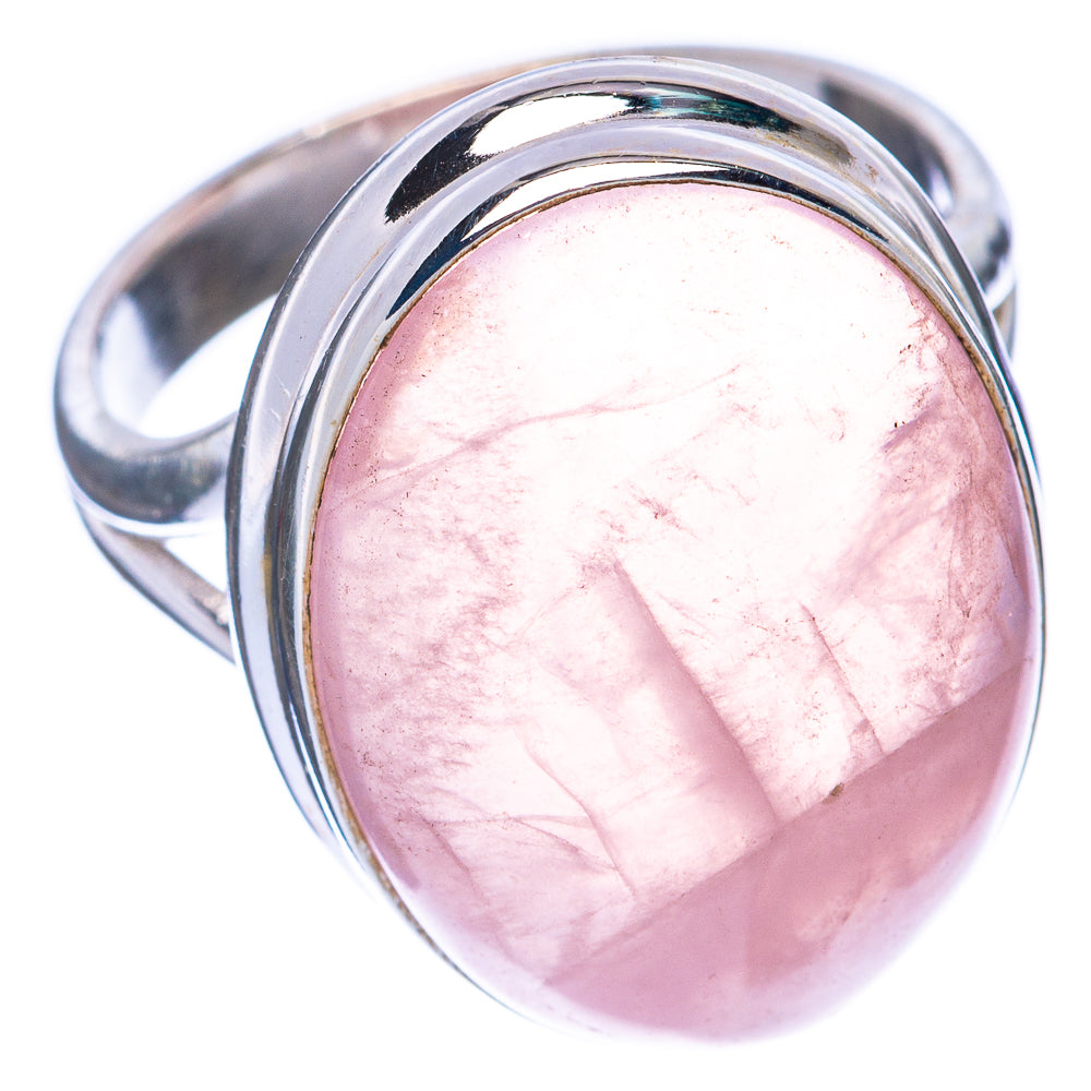 Rose Quartz Ring Size 7.25 (925 Sterling Silver) R2066
