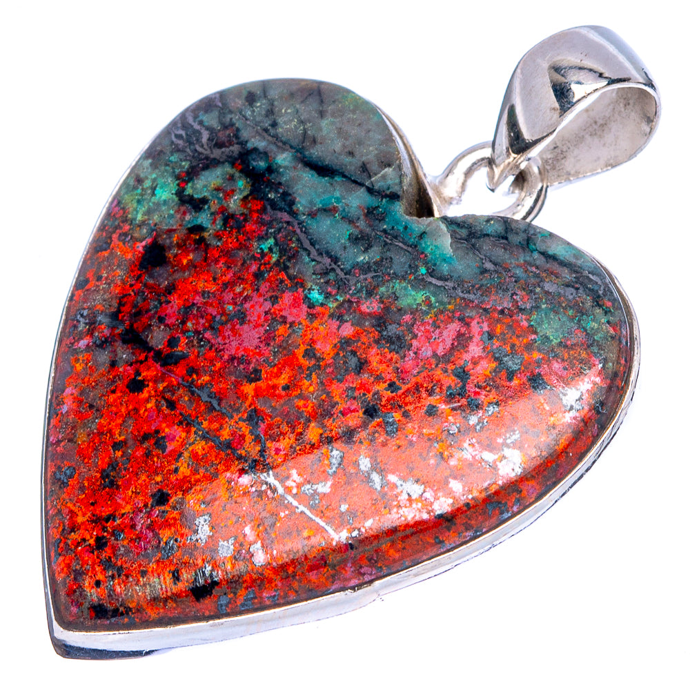 Sonora Sunrise Heart Pendant 1 1/2" (925 Sterling Silver) P43091
