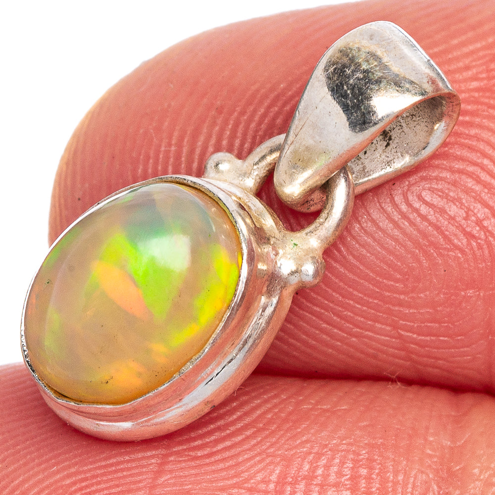 Rare Ethiopian Opal Pendant 3/4" (925 Sterling Silver) P40657