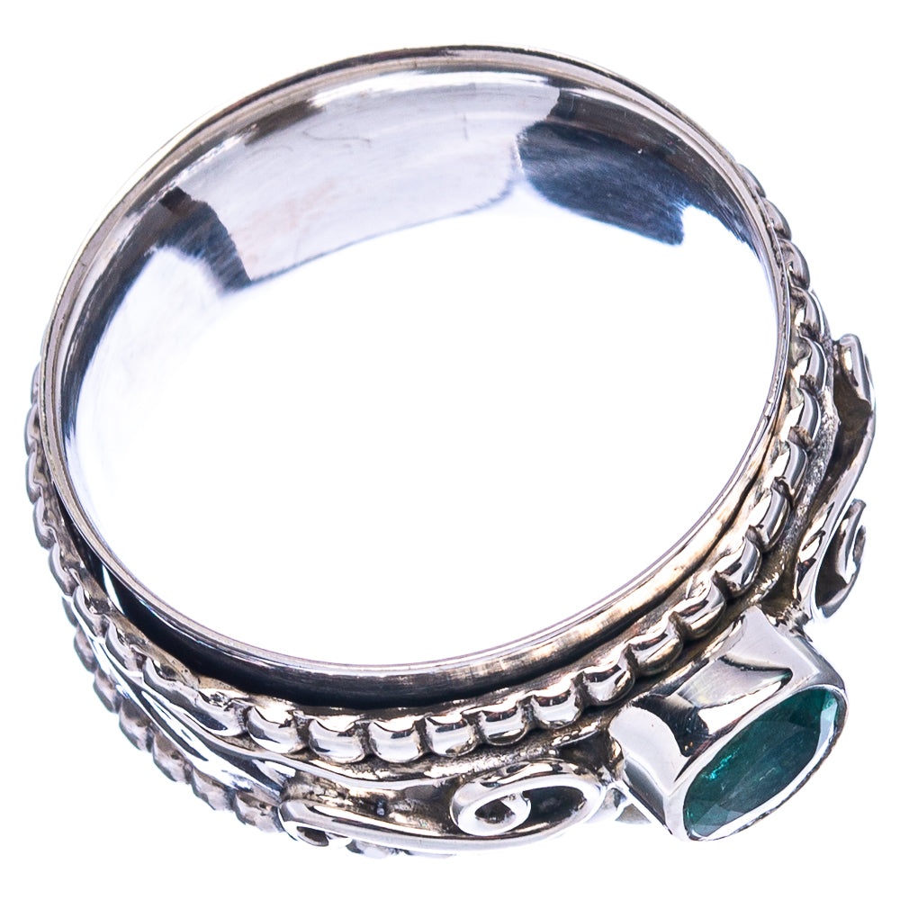 Premium Zambian Emerald Ring Size 10 (.925 Sterling Silver)