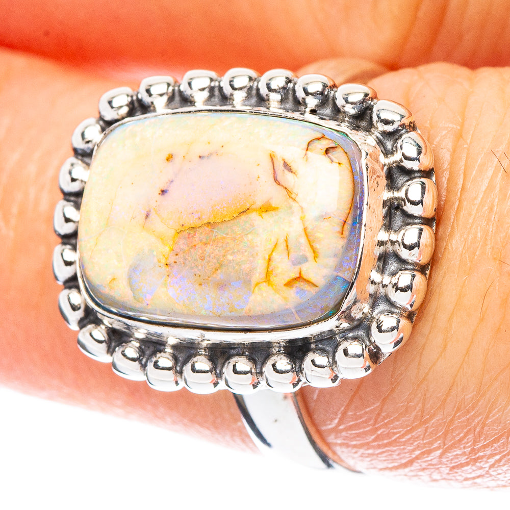 Rare Sterling Opal Ring Size 6.75 (925 Sterling Silver) R4658
