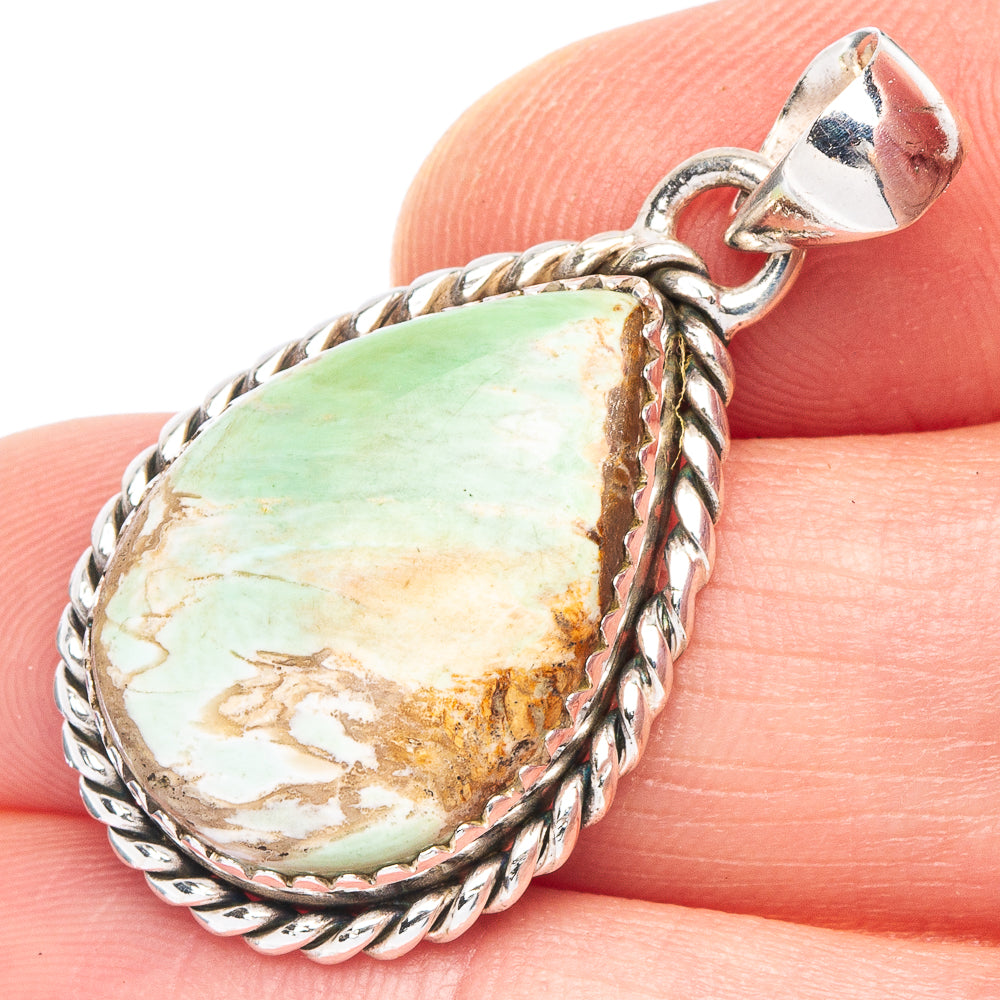 Variscite Pendant 1 3/8" (925 Sterling Silver) P43821