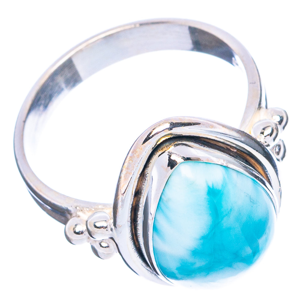 Rare Larimar Ring Size 7.5 (.925 Sterling Silver)