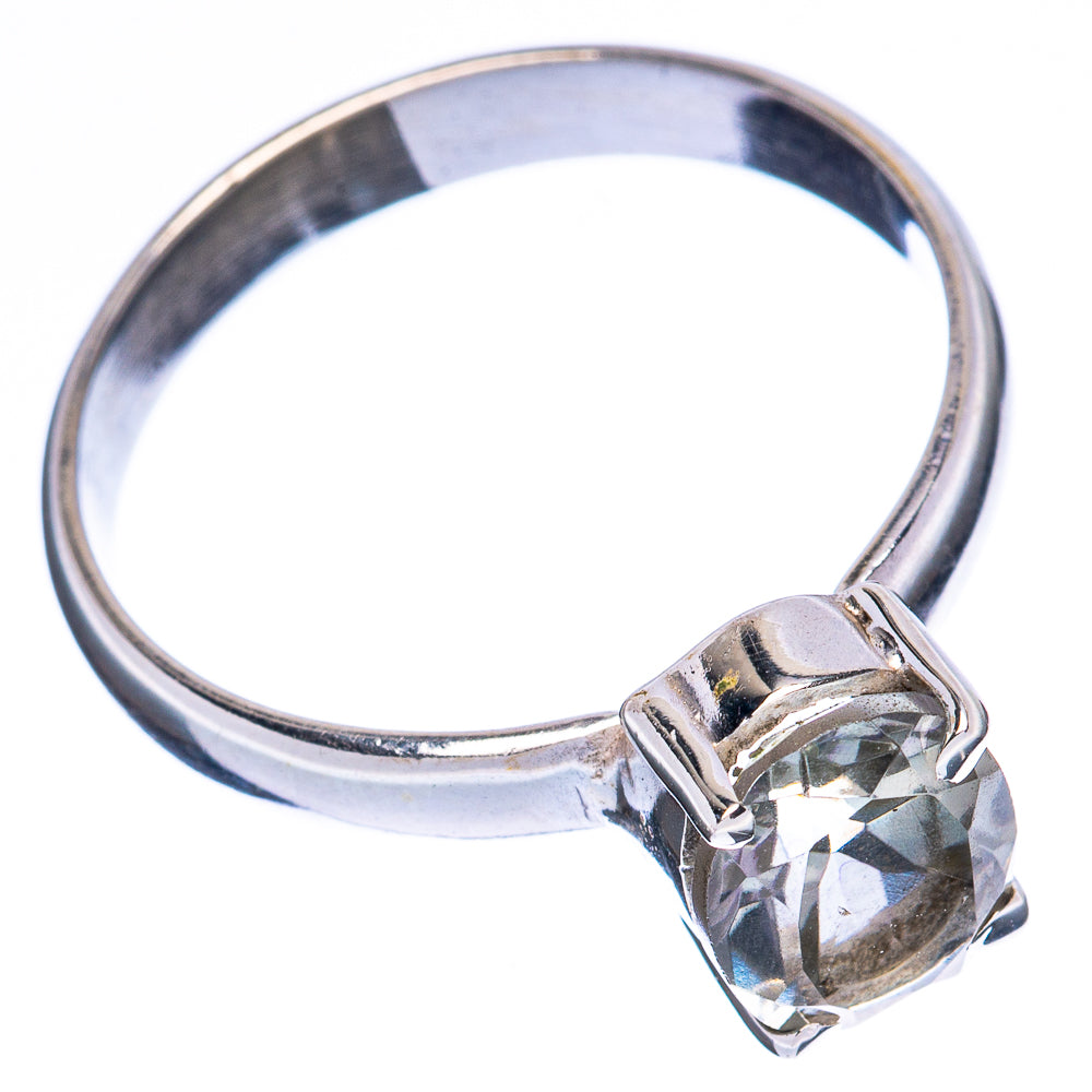 Value Faceted Green Amethyst Ring Size 8.75 (925 Sterling Silver) R3298