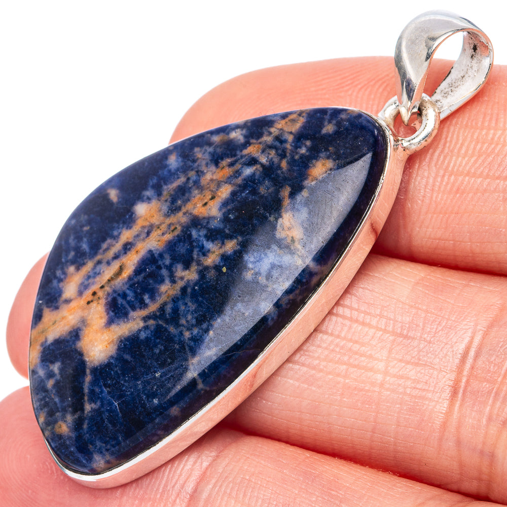 Sodalite Pendant 1 3/4" (925 Sterling Silver) P42190
