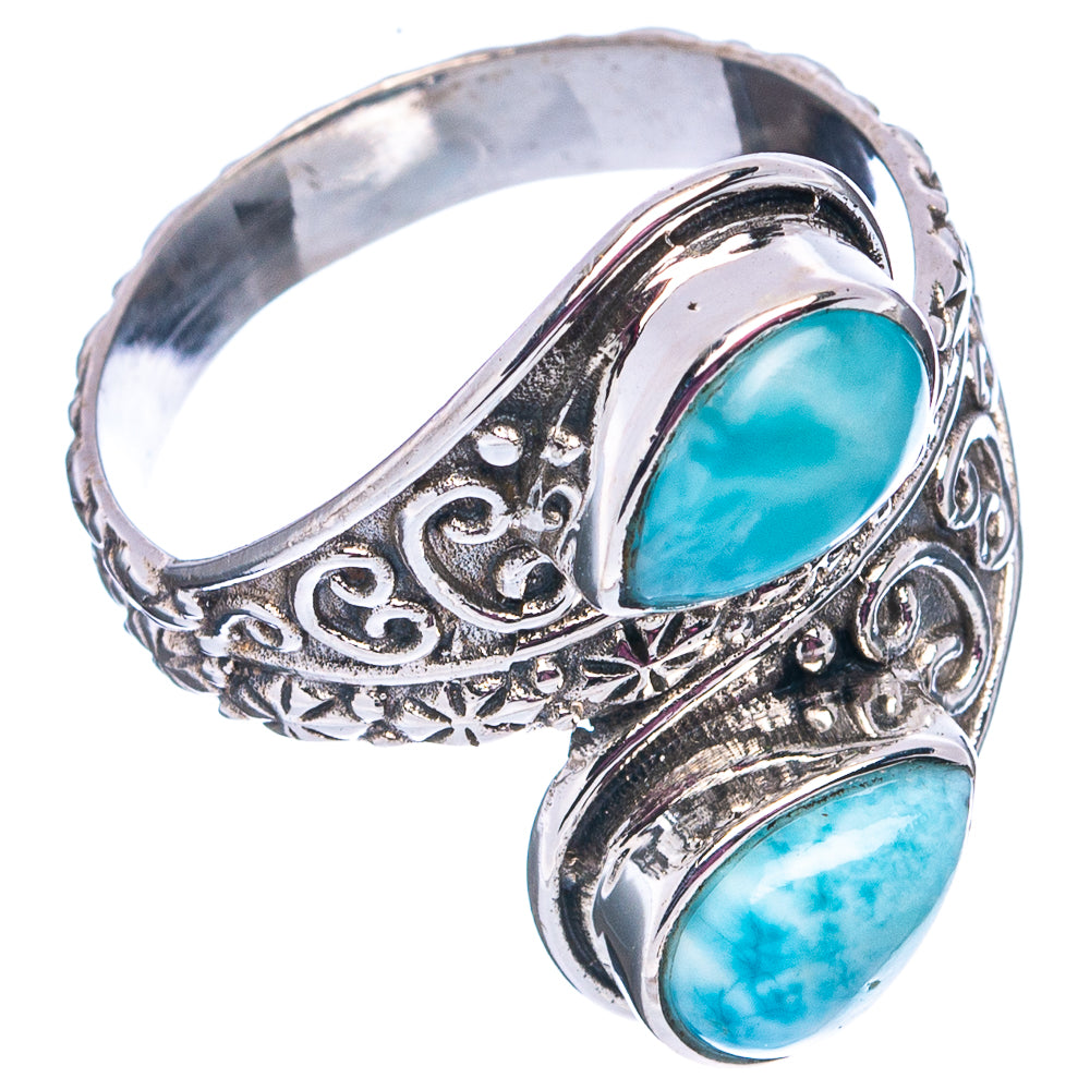 Rare Larimar Ring Size 9.75 (.925 Sterling Silver)