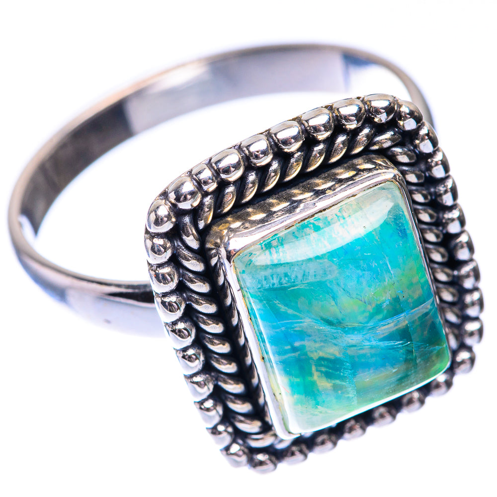 Green Moonstone Ring Size 10.25 (925 Sterling Silver) R140718