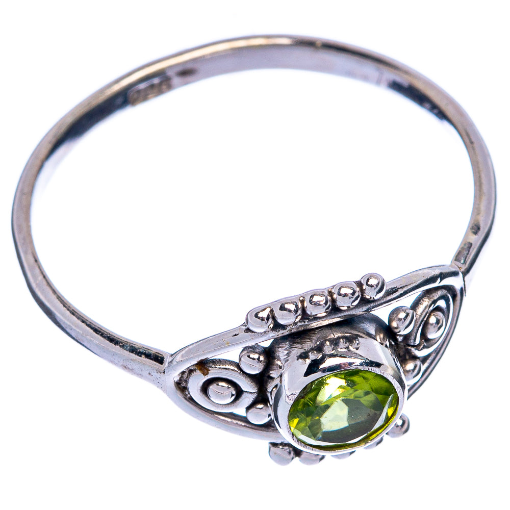 Peridot Dainty Ring Size 9 (925 Sterling Silver) R145378