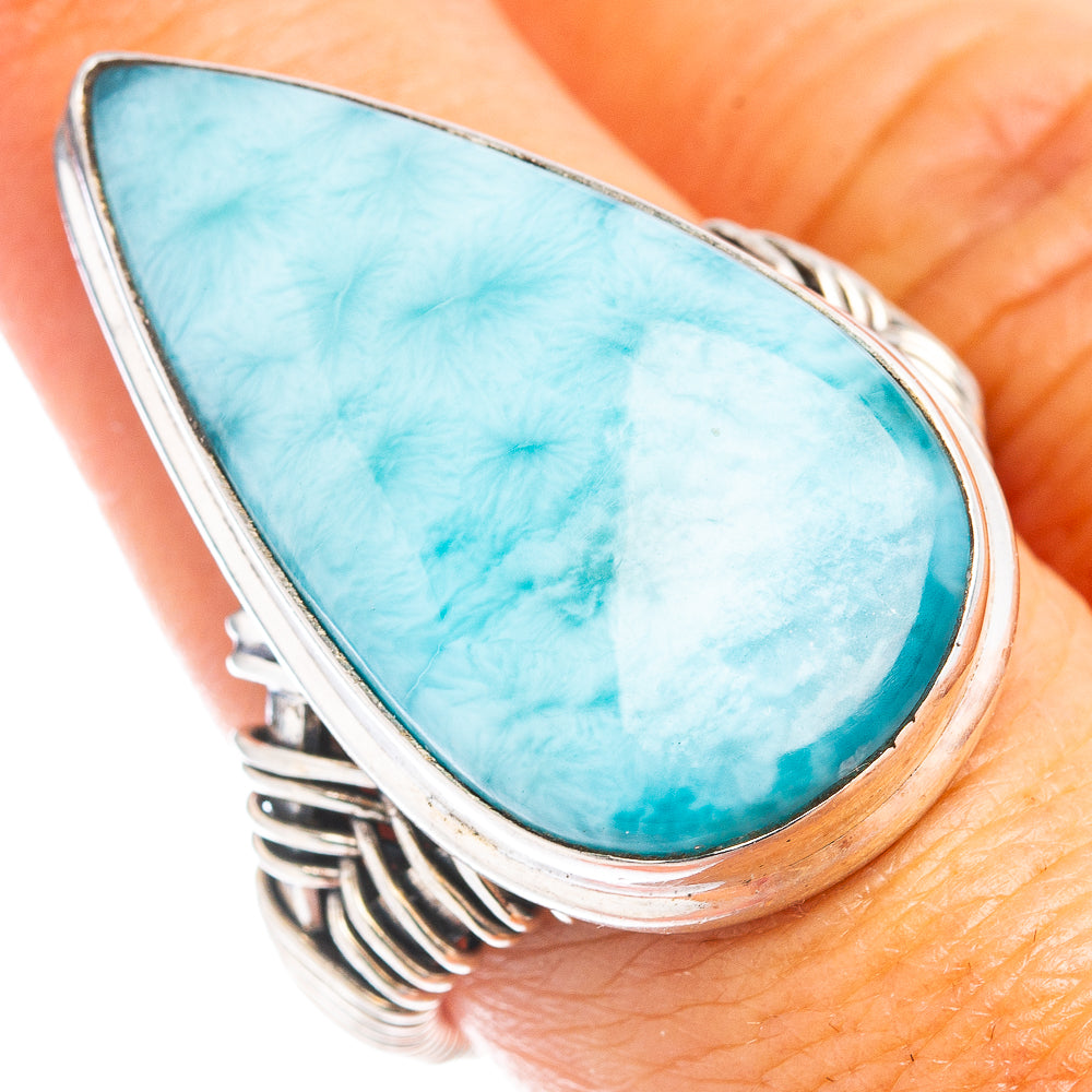 (Classic Series) Larimar Ring Size 8.25 (.925 Sterling Silver)