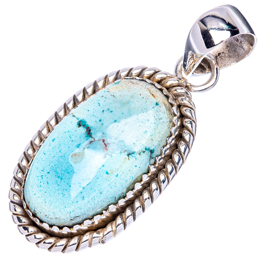 Larimar 925 Sterling Silver Pendant 1 1/2" (925 Sterling Silver) P41935