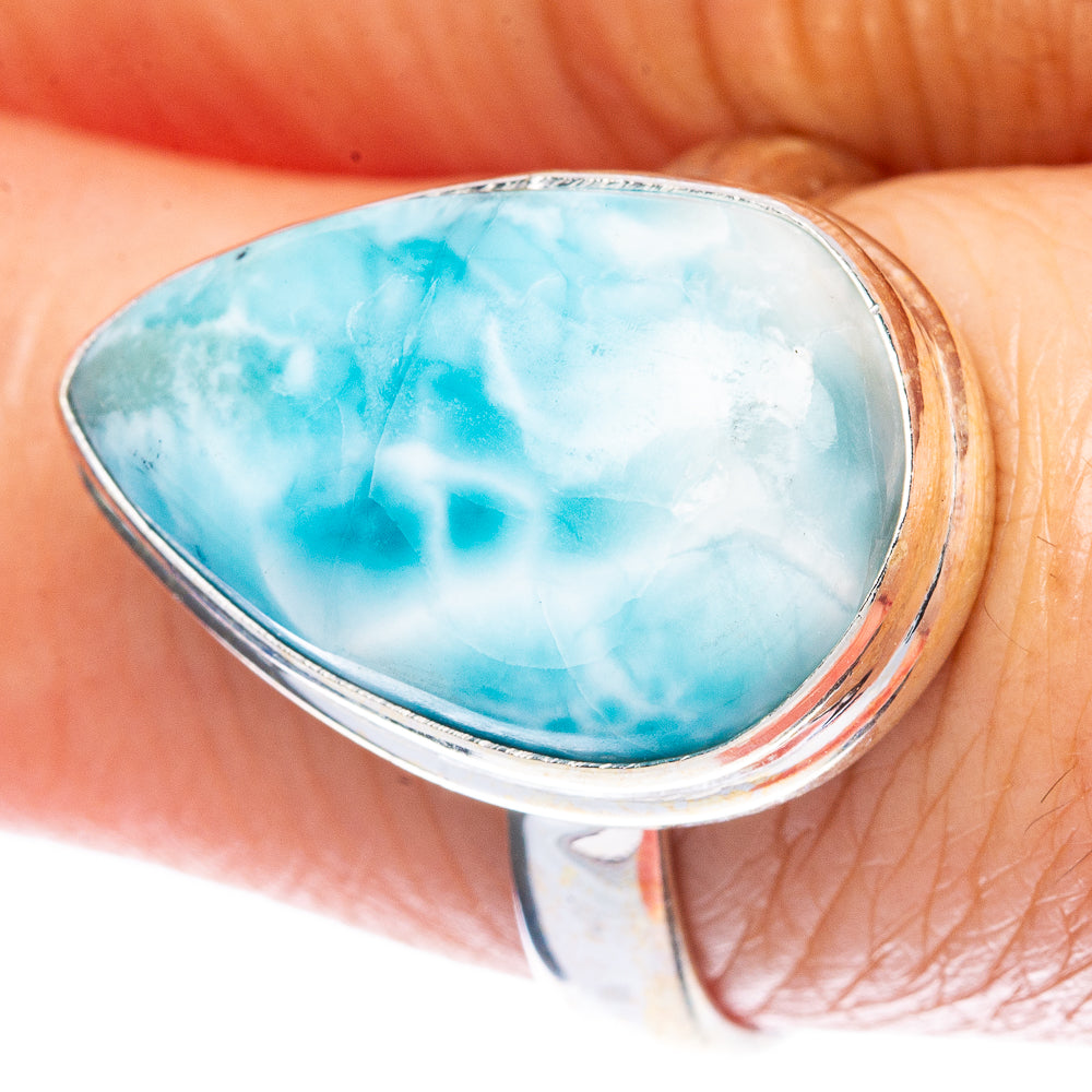 Larimar Ring Size 8 (925 Sterling Silver) R2930
