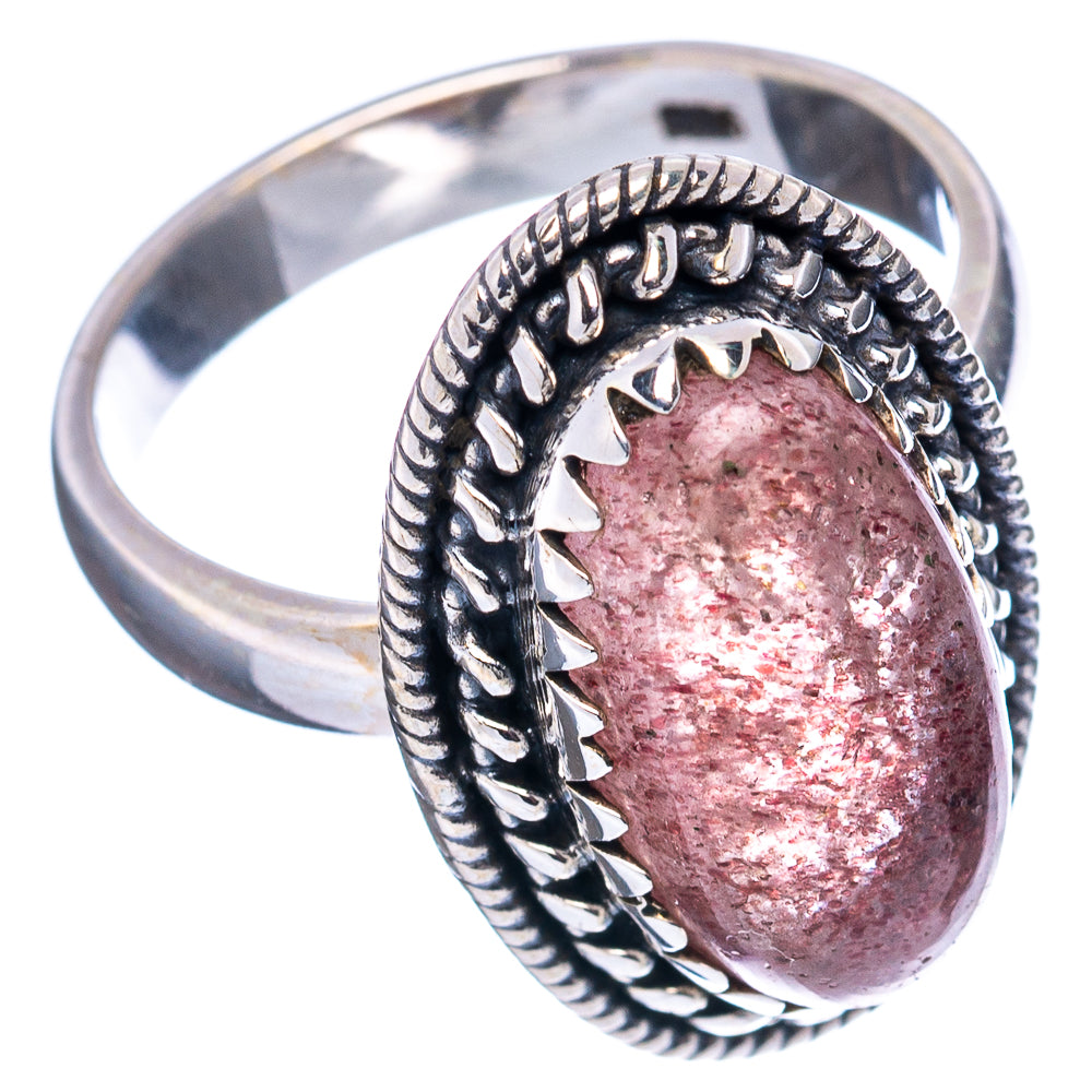 Strawberry Quartz Ring Size 7 (.925 Sterling Silver)