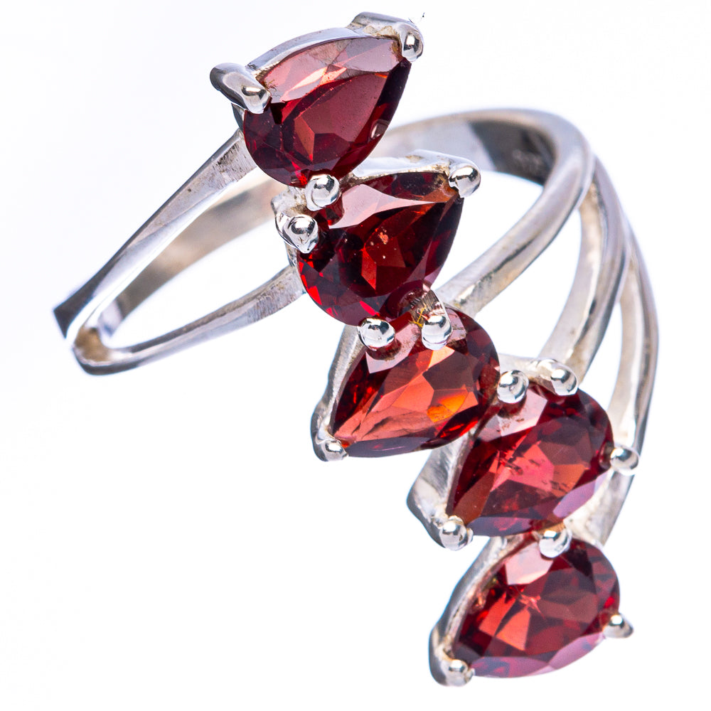 Garnet Ring Size 7.75 (925 Sterling Silver) R2347