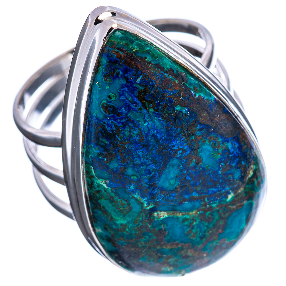 Premium Azurite Malachite Ring Size 10.25 (.925 Sterling Silver)