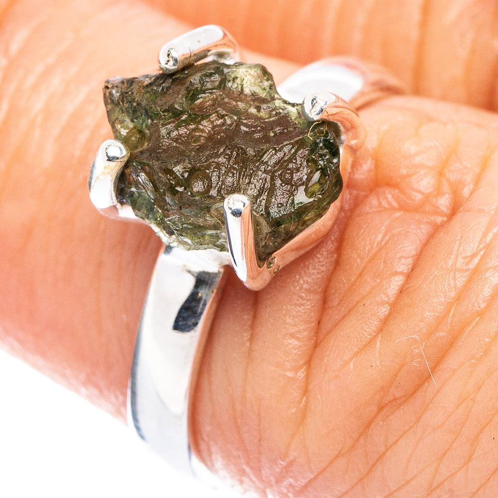 Moldavite Ring Size 6 (.925 Sterling Silver)