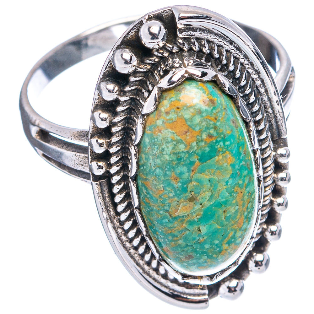 Native Style Royston Turquoise Ring Size 9.75 (.925 Sterling Silver)