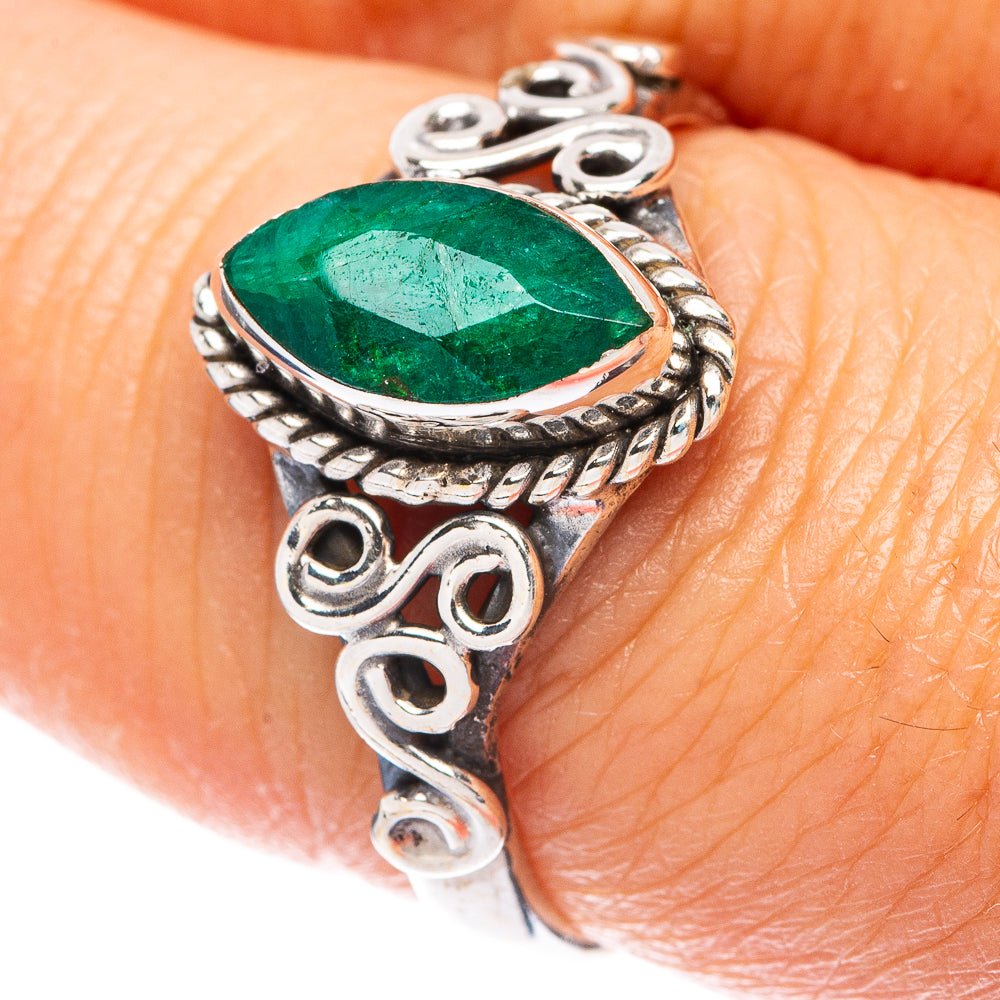 Green Sillimanite Dainty Ring Size 8 (925 Sterling Silver) R5777