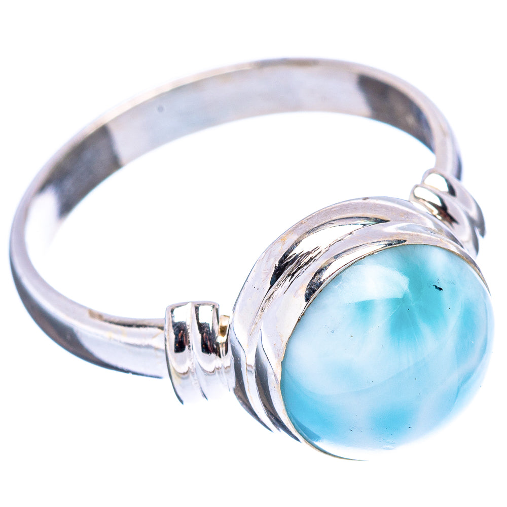 Rare Larimar Ring Size 9 (.925 Sterling Silver)