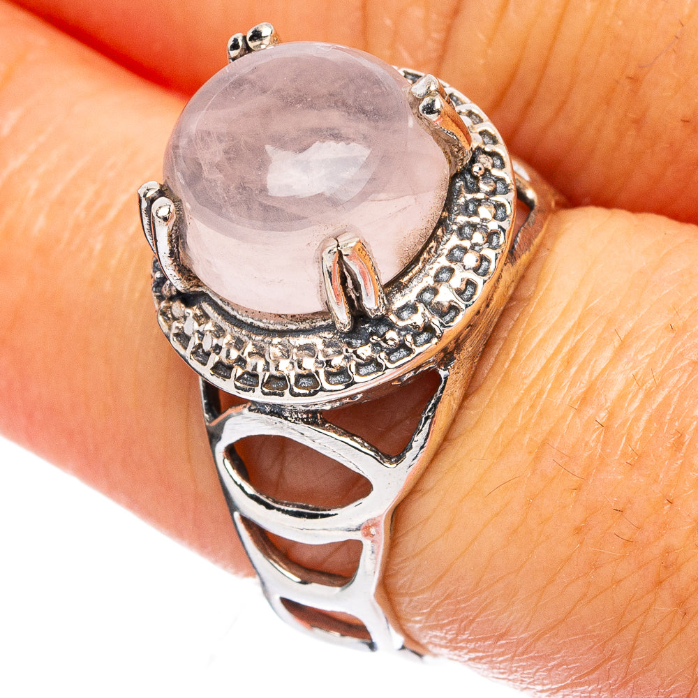 Rose Quartz Ring Size 7.5 (925 Sterling Silver) R4729