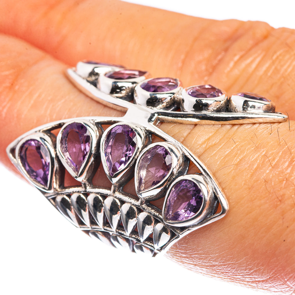 Large Amethyst 925 Sterling Silver Ring Size 6