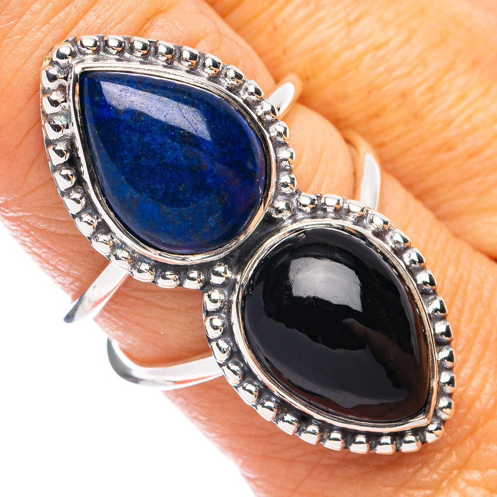 Premium Black Onyx, Shattuckite Ring Size 7.75 (925 Sterling Silver) R8179