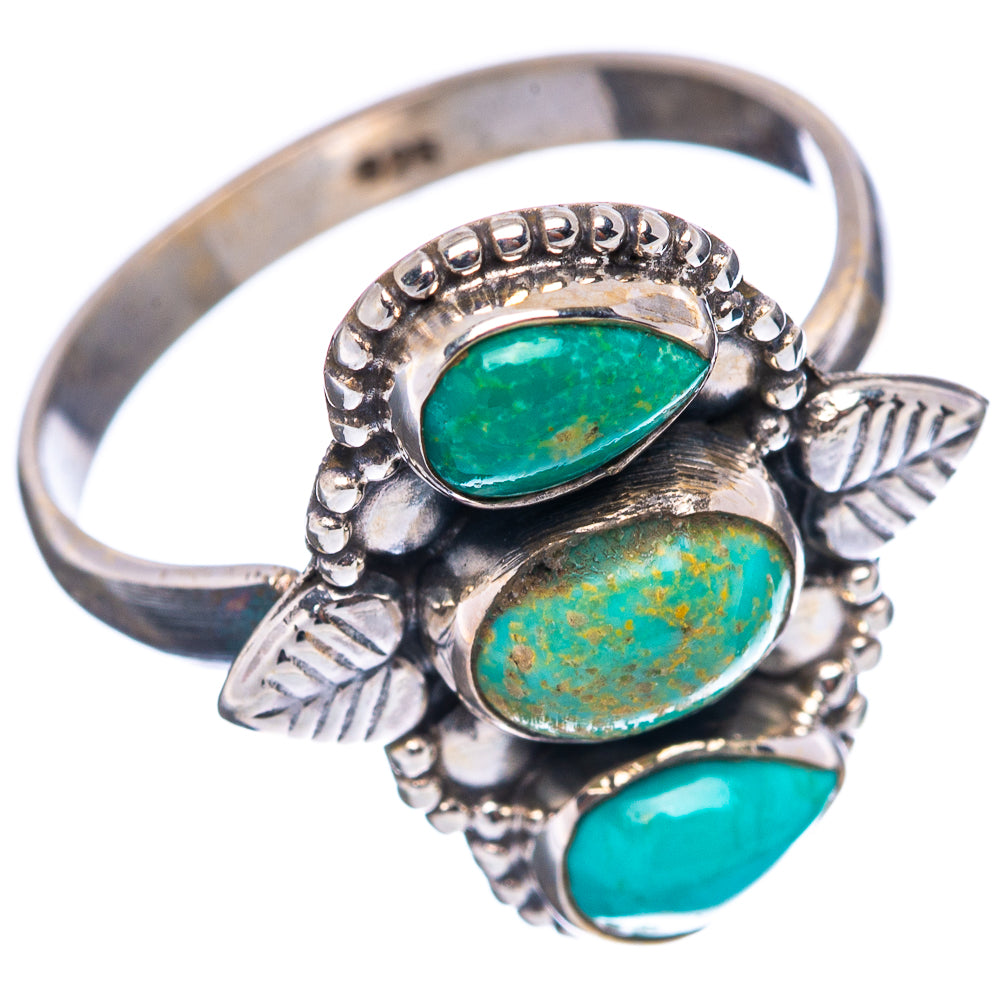 Mojave Turquoise Ring Size 8 Adjustable (.925 Sterling Silver)