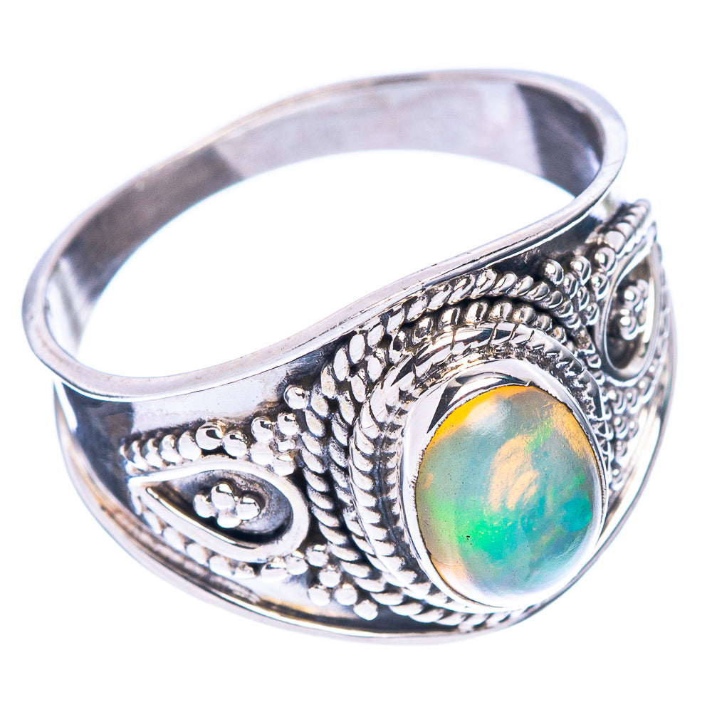 Rare Ethiopian Opal Ring Size 7.75 (925 Sterling Silver) R146769