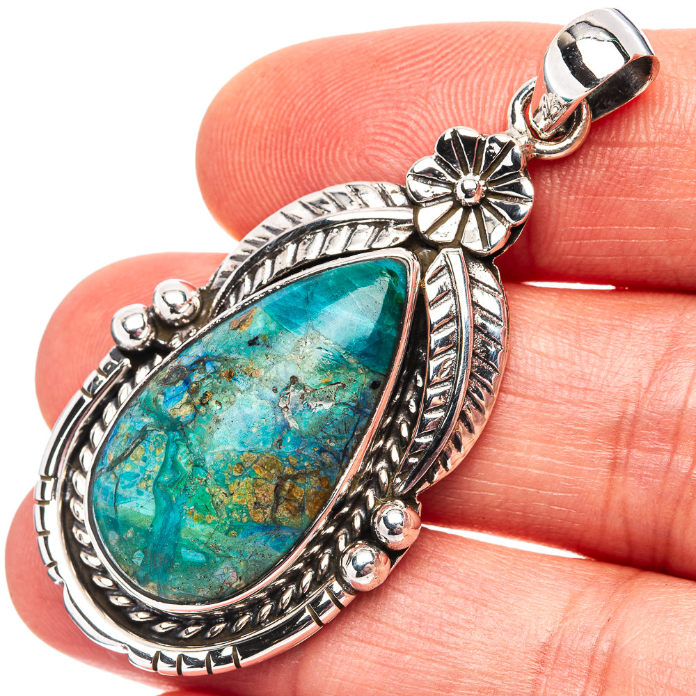 Premium Peruvian Opal Pendant 2 1/8" (.925 Sterling Silver)