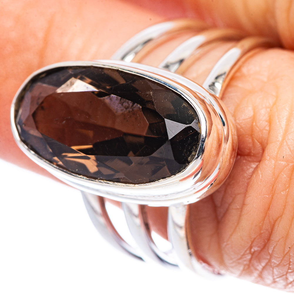 Smoky Quartz Ring Size 8 (925 Sterling Silver) R1734