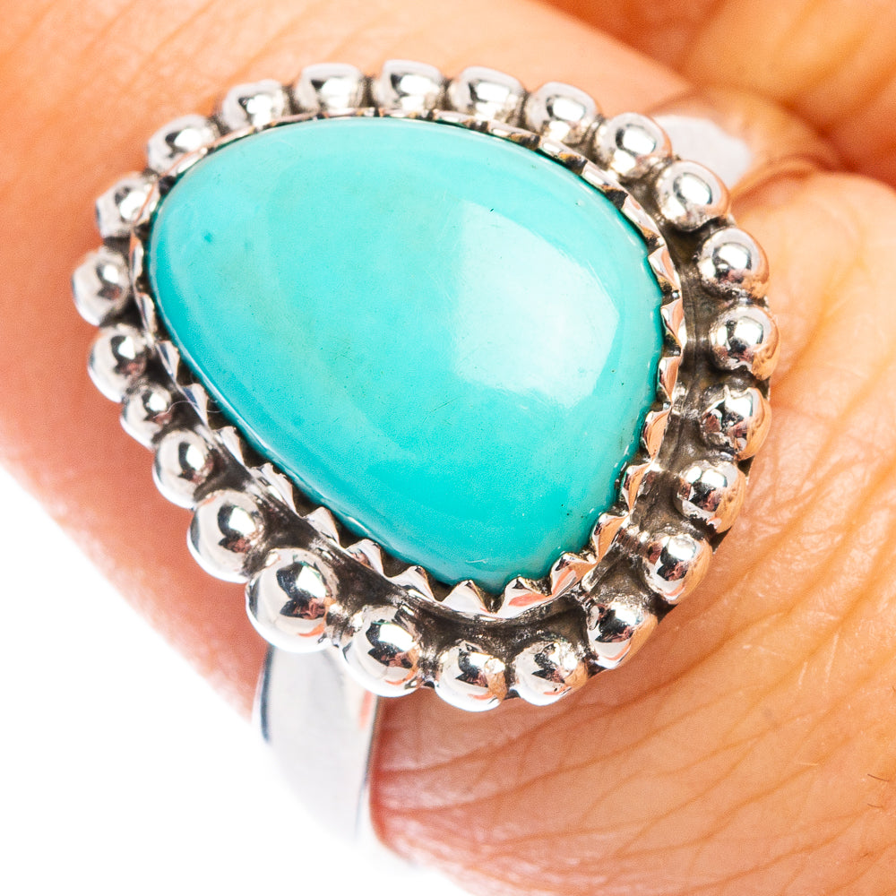 Rare Kingman Turquoise Ring Size 8.5 (.925 Sterling Silver)