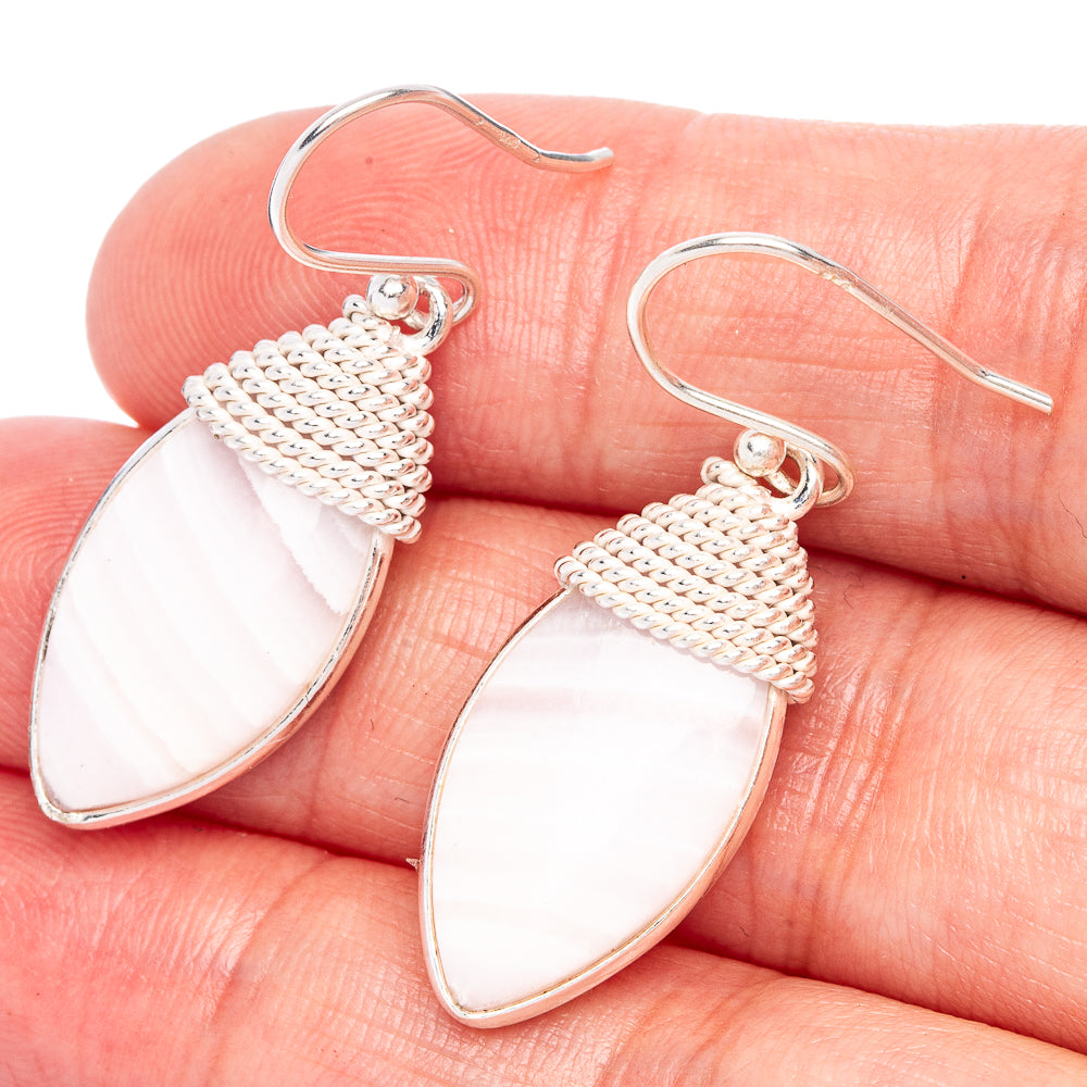 Rose Quartz Earrings 1 1/2" (925 Sterling Silver) E433247