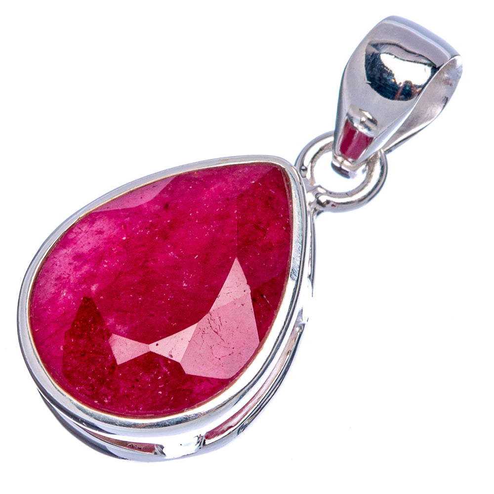 Red Sillimanite Pendant 1 1/8" (925 Sterling Silver) P40324