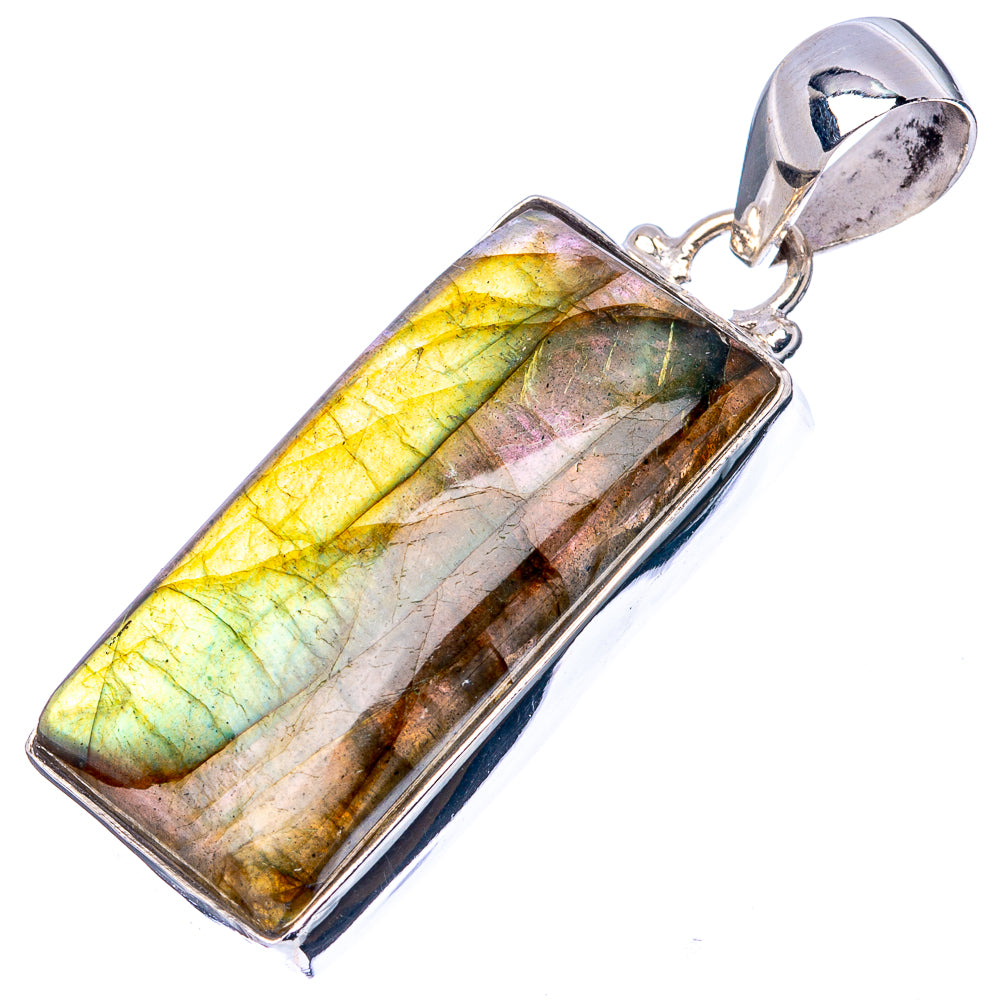 Labradorite Pendant 1 3/4" (925 Sterling Silver) P43159