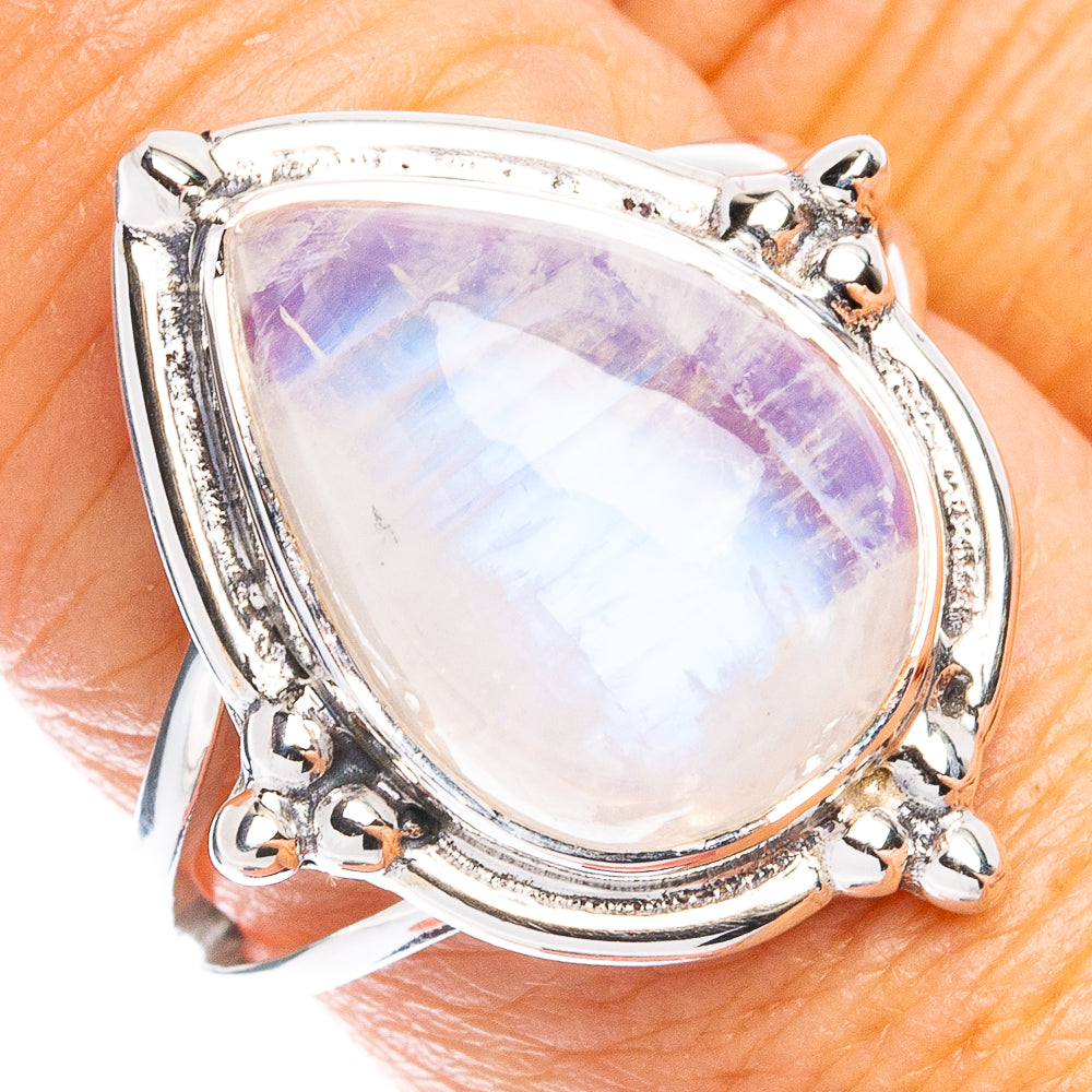 Premium Rainbow Moonstone Ring Size 8 (925 Sterling Silver) R8072