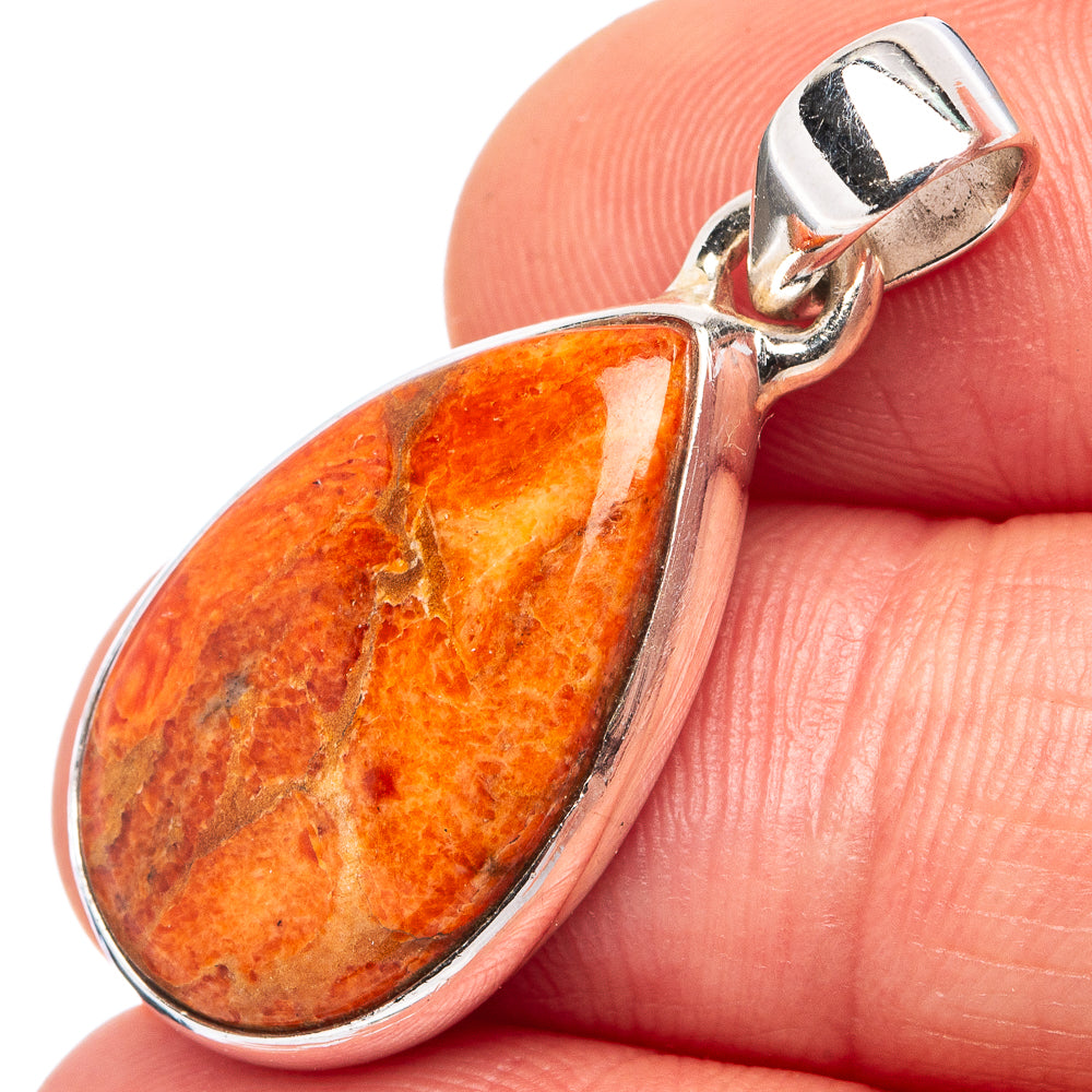 Sponge Coral Pendant 1 1/4" (.925 Sterling Silver)