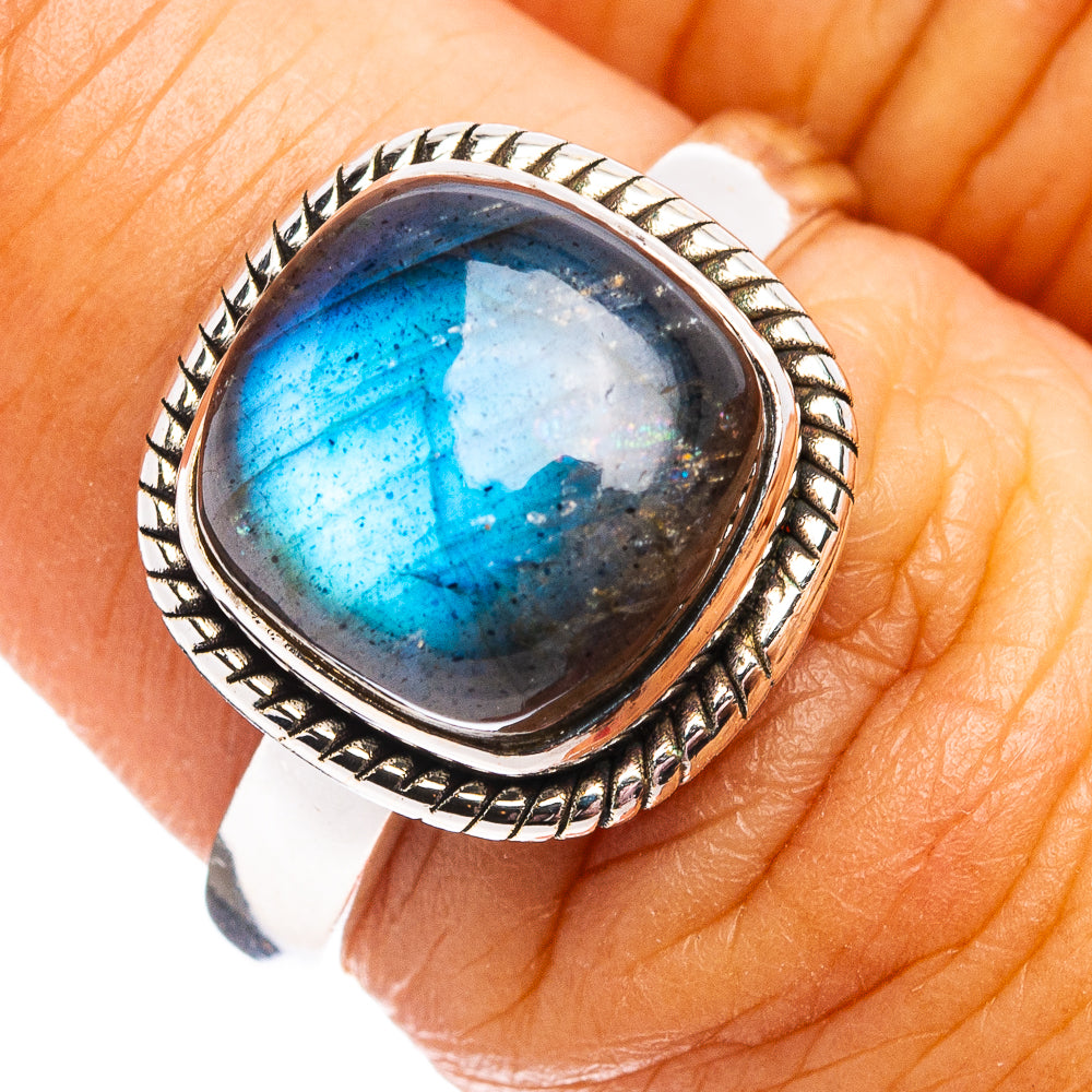 Labradorite Ring Size 6.75 (.925 Sterling Silver)