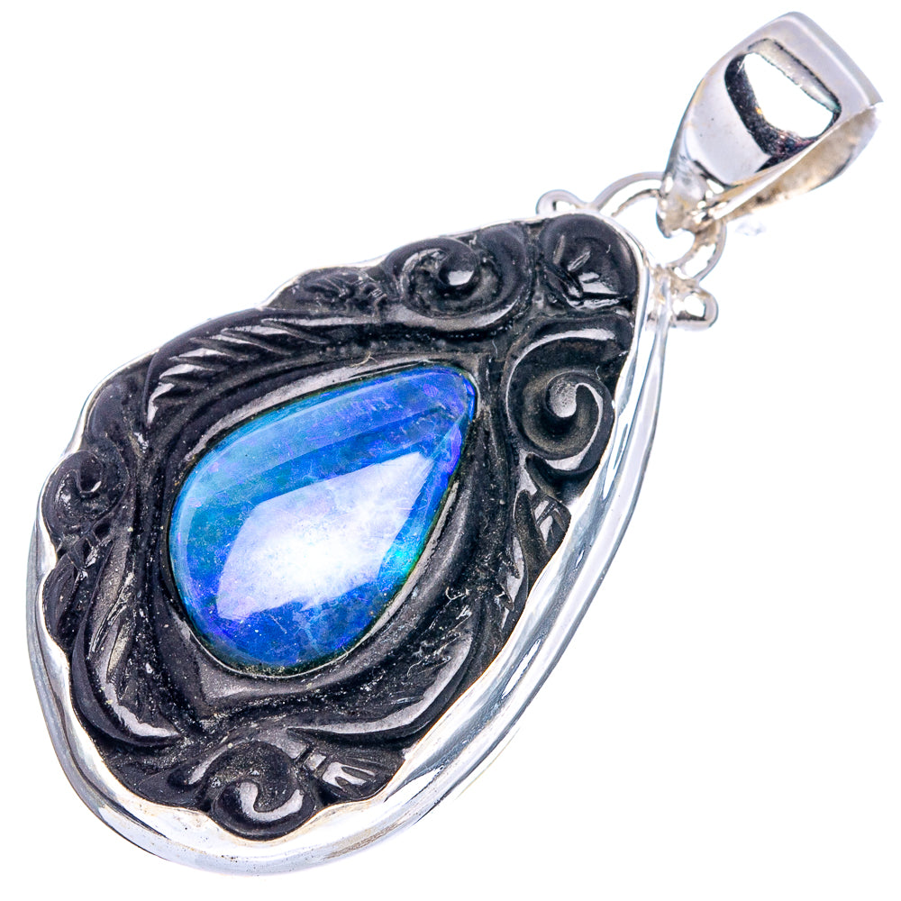 Doublet Opal Pendant 1 1/2" (.925 Sterling Silver)