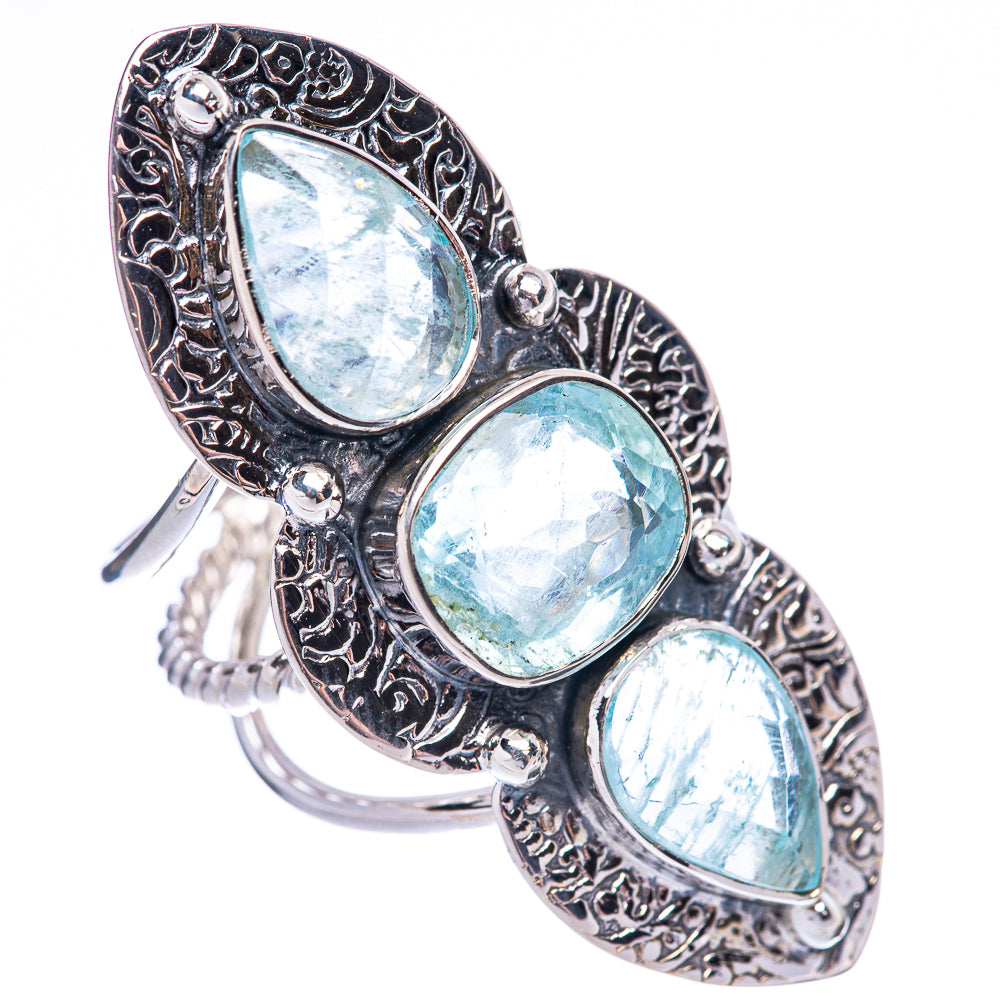 Signature Natural Aquamarine Ring Size 7.75 (925 Sterling Silver) R1770