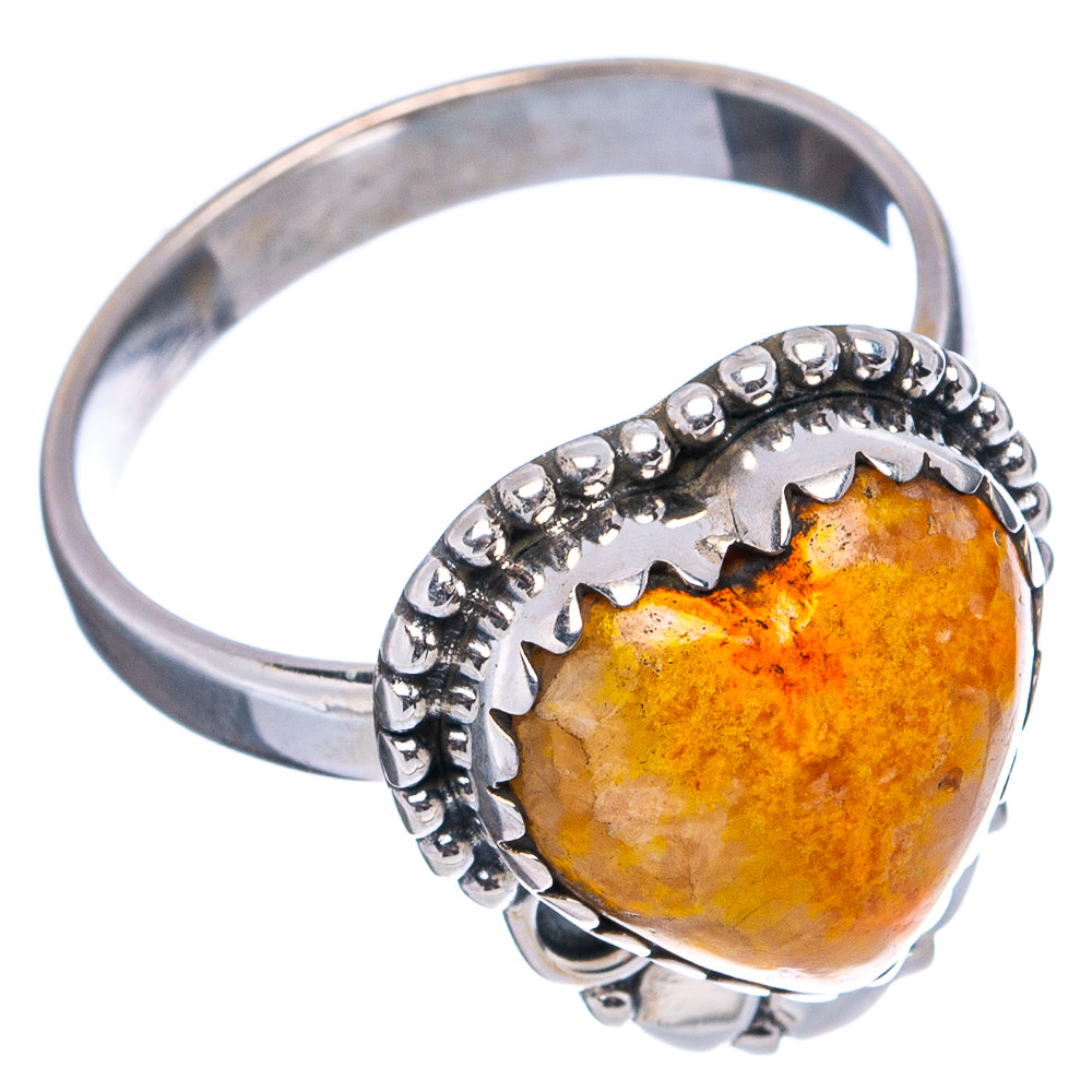 Bumblebee Jasper Ring Size 8 (.925 Sterling Silver)