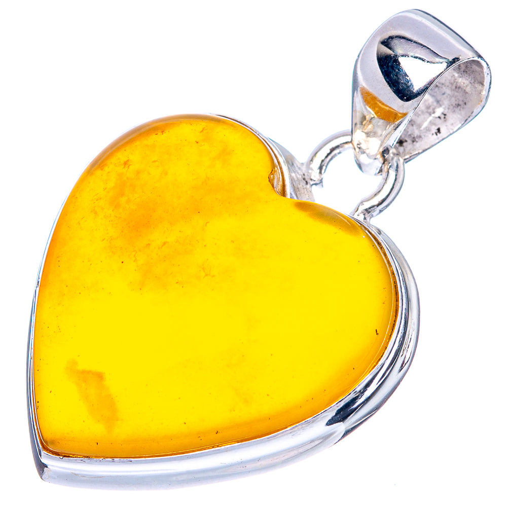 Amber Pendant 1 1/4" (925 Sterling Silver) P42494