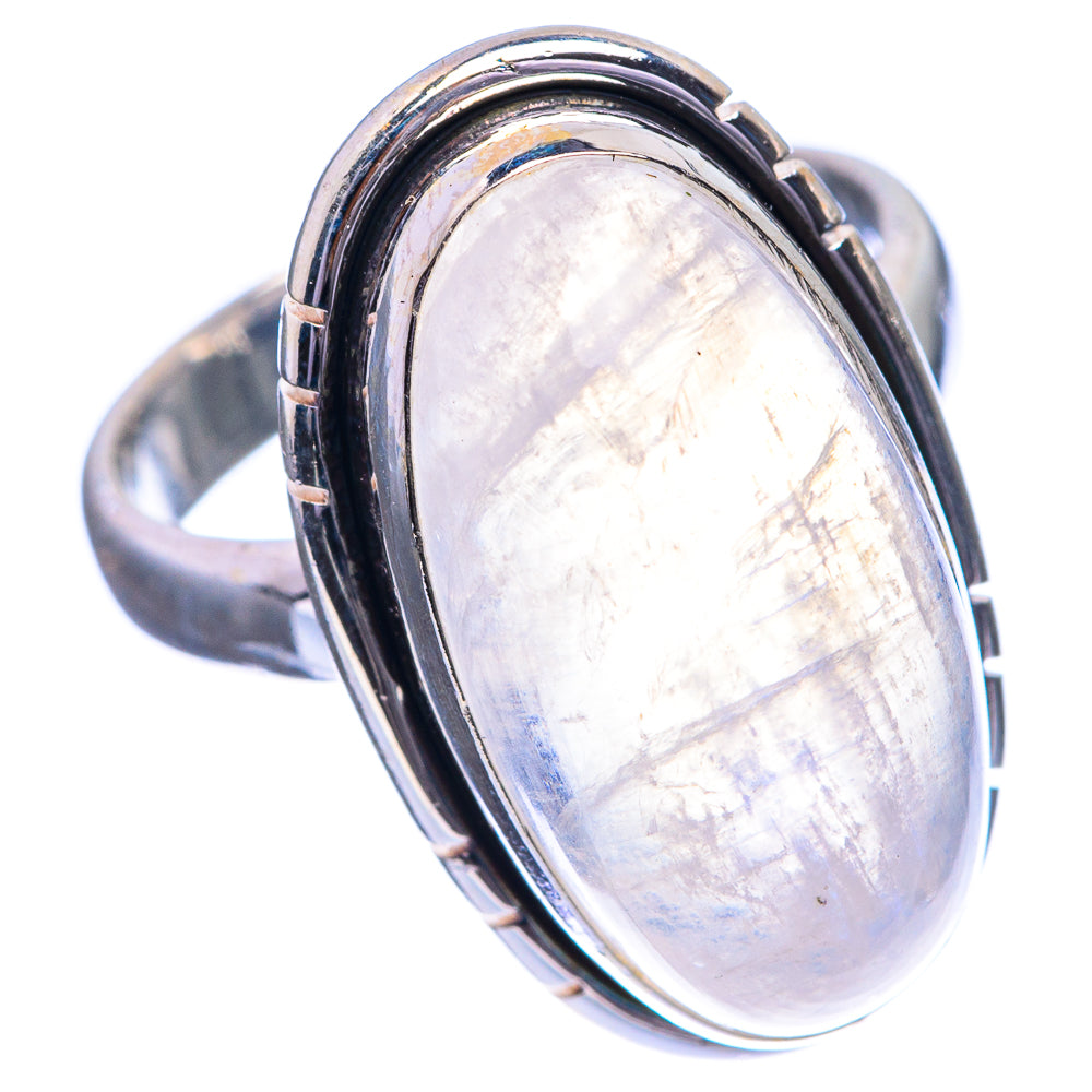 Rainbow Moonstone Ring Size 6.5 (925 Sterling Silver) R143131