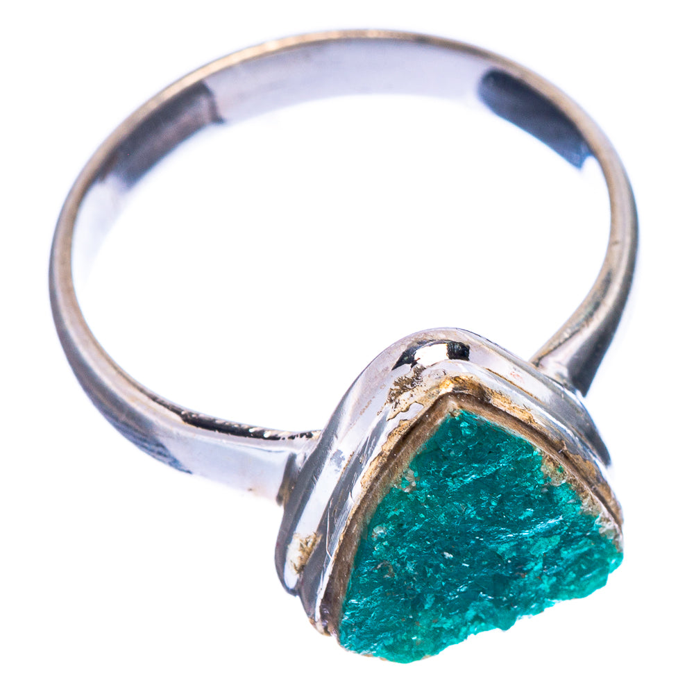 Rare Raw Green Dioptase Ring Size 8.25 (925 Sterling Silver) R1038