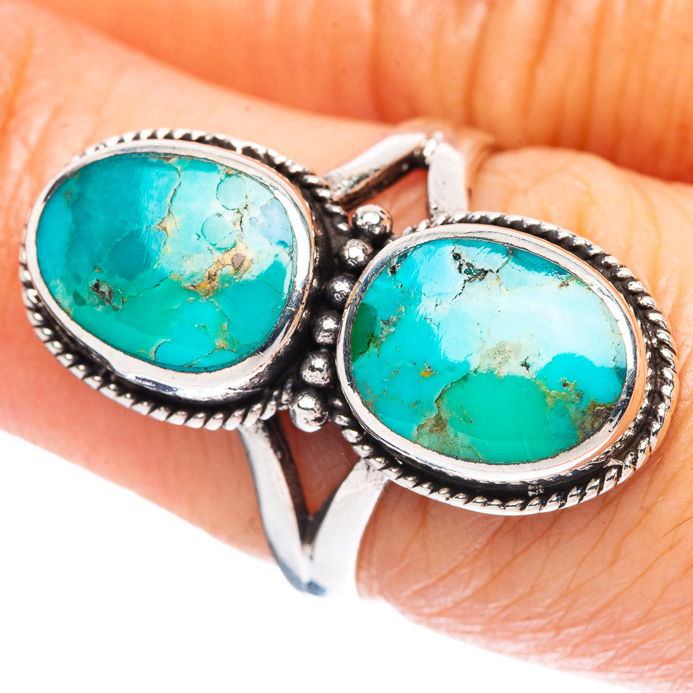 Rare Arizona Turquoise Ring Size 6.75 (925 Sterling Silver) R4514