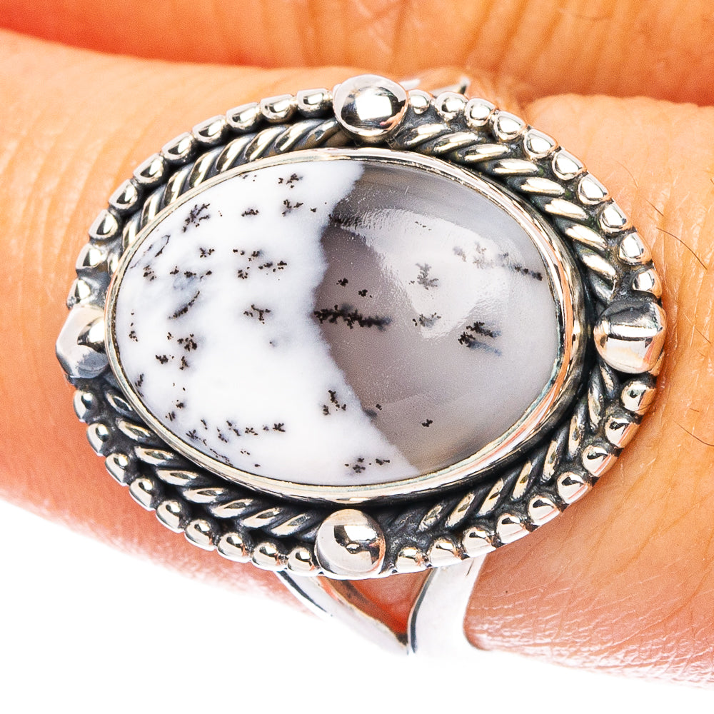 Dendritic Opal 925 Sterling Silver Ring Size 8 (925 Sterling Silver) R6067