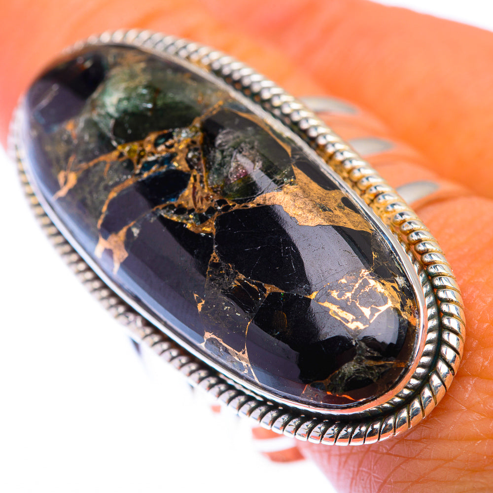 Large Mohave Black Onyx Ring Size 10.75 (925 Sterling Silver) RING140032
