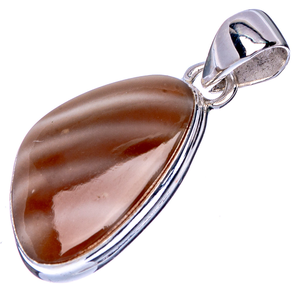 Striped Flint Pendant 1 3/8" (925 Sterling Silver) P40949