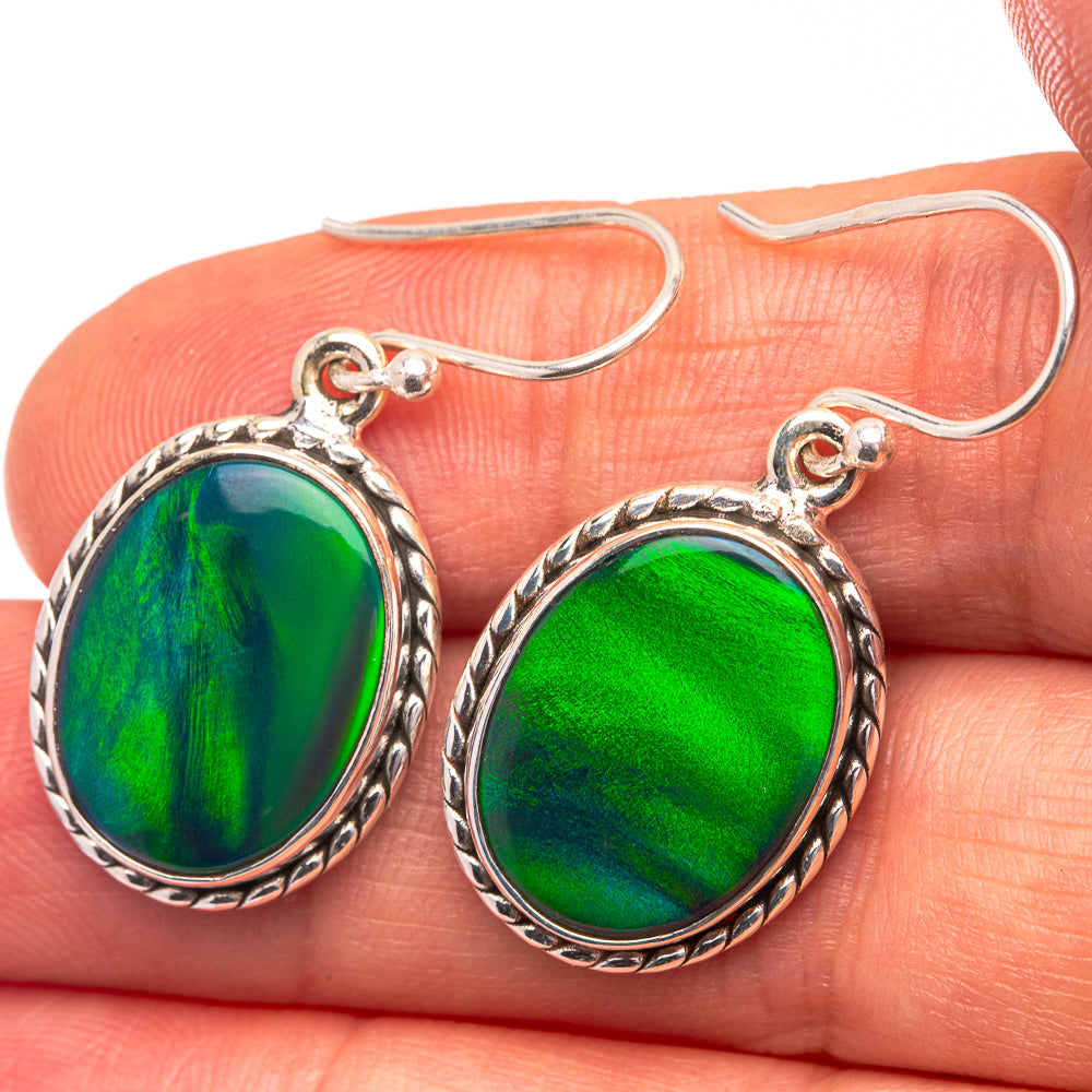 Aura Opal Earrings 1 3/8" (925 Sterling Silver) E432304